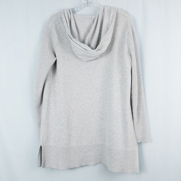 Athleta Highland Wrap Hooded Open Cardigan Womens Small Gray Athleisure 291883 - Picture 2 of 13